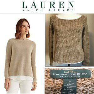 LRL LAUREN JEANS Linen Cotton Knit Sweater